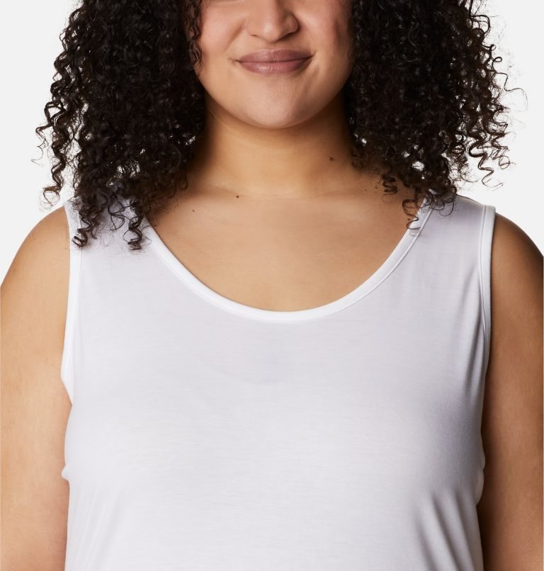 Women's Columbia PFG Slack Water Knit II Tanks White | Plus Size CA-LA836